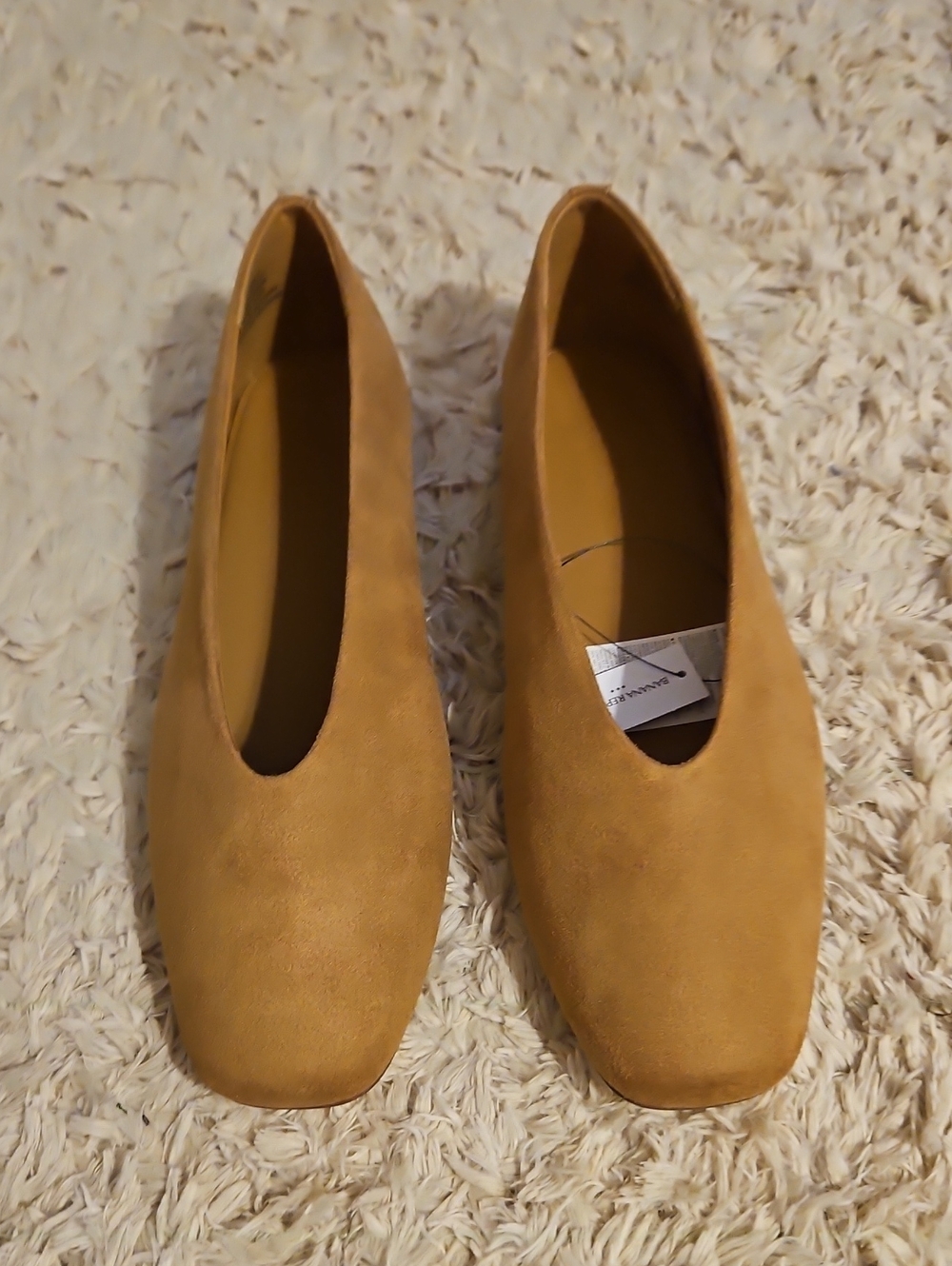 Banana Republic Suede Slip-On Flats in Camel Tan